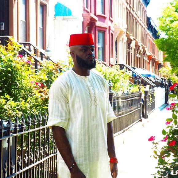 Red African Hats Nigerian Kufi Fila 